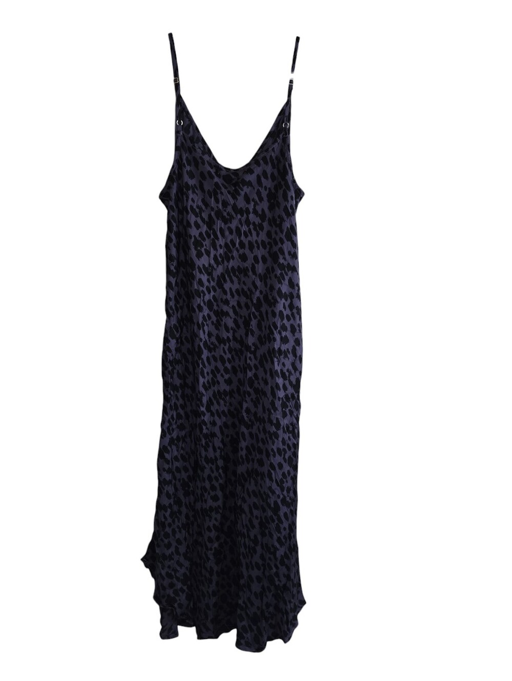 NWT Bella Dahl Bexley Bias Slip Midi Dress In Navy Leopard XL - Picture 8 of 9